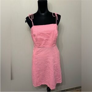 Old Navy Women’s Spaghetti Straps Pink Linen Mini Dress L